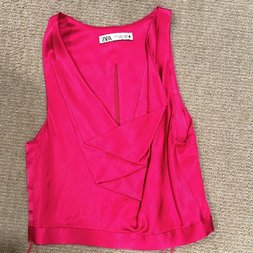 Zara Pink Satin Top